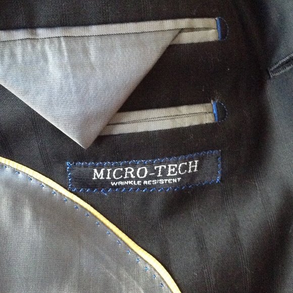 Carlo Monza Couture Men's Suit Blazer Jacket Single Breasted Size 44 Chest Black - Picture 8 of 9